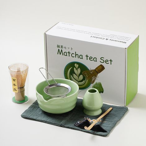 Set de matcha verde japonés de 7 piezas: una experiencia de ceremonia tradicional. (1/5)