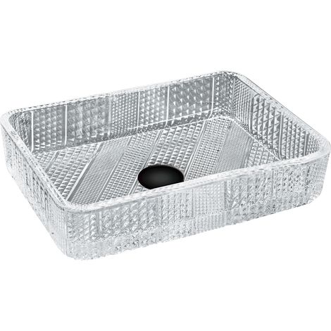 Mexen Akra lavabo à comptoir en verre 46 x 33 cm, transparent - 24024600 (1/2)