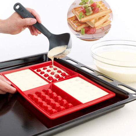Moule à gaufres en silicone pour four/cuisson - Röd-AquaForge (1/5)