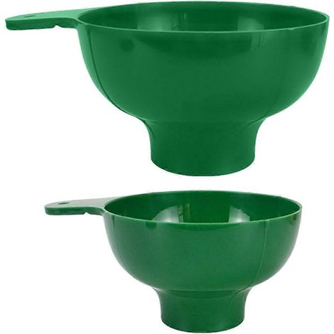 Lot de 2 entonnoirs à assaisonnement en plastique à large ouverture pour bocaux Mason et conserves.-16.30X12.10X7.60CM-Green (1/3)