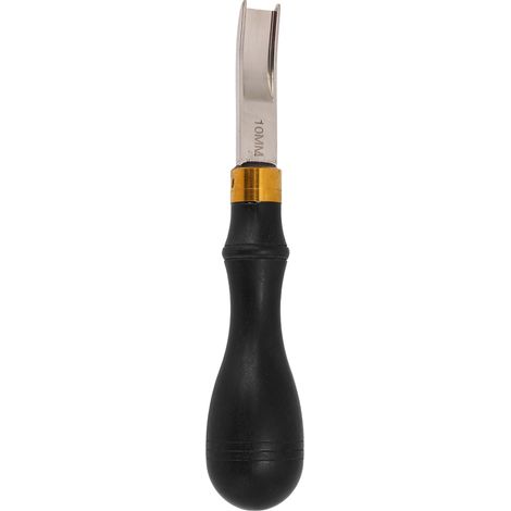 Biseau pour cuir professionnel 10mm, outil artisanal de biseautage, couteau à biseau large pour travail du cuir, manche en bois d'ébène, kit de maroquinerie DIY, lame de rasage précis. (1/5)