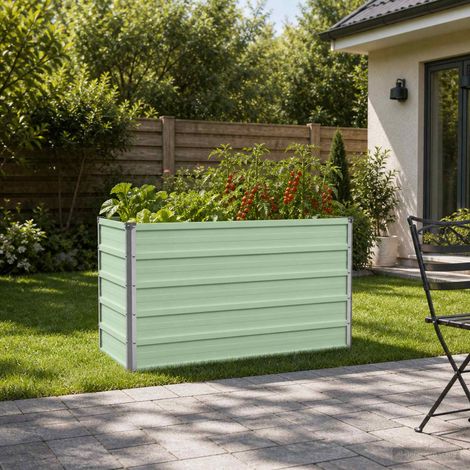 vidaXL Cama de Jardín Elevada Verde Pastel 100 x 40 x 55 cm (1/5)