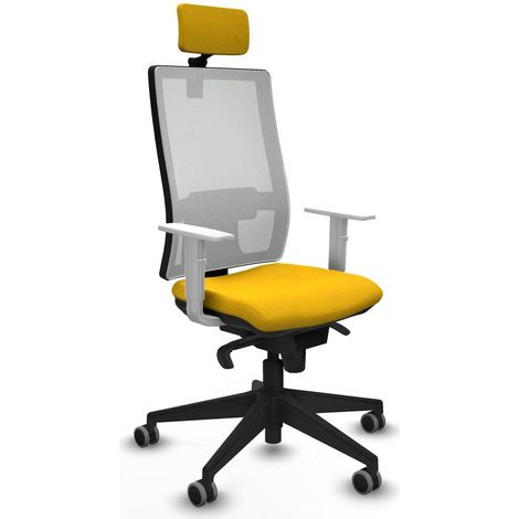 Piqueras y Crespo 4B066G2 Chaise de bureau jaune confortable (1/3)