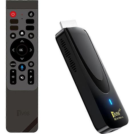 Clé TV connectée TV98 ATV X7 Android 14 RK3518, compatible vidéo 8K, Wi-Fi 2,4/5 GHz, mini boîtier TV portable, 16 Go + 256 Go de RAM (1/5)