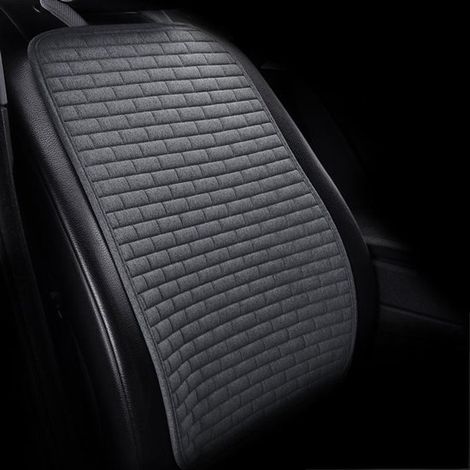 Cojín para asientos de coche delanteros y traseros,transpirable y antideslizante,juego de tres piezas en negro y rojo (1/5)