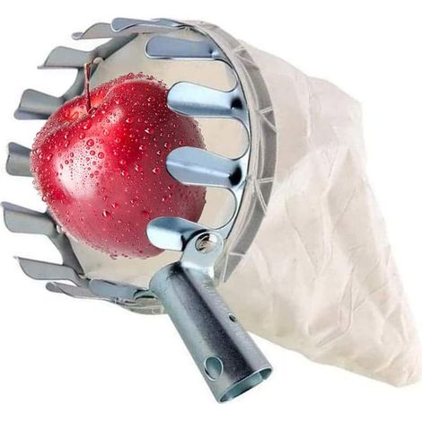 Ramasse-fruits avec sac en coton épais, diamètre 14 cm, pour pomme, orange, poire, pêche. (1/5)
