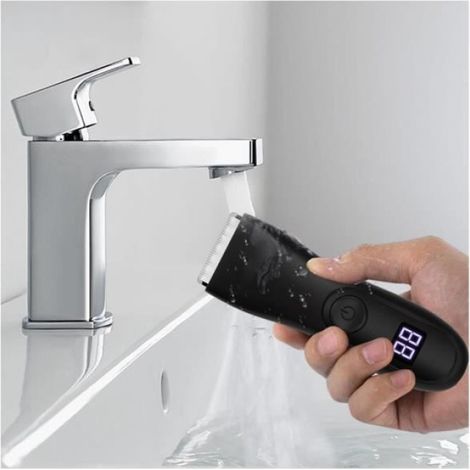 Tondeuse à Cheveux éLectrique et Rasoir pour Hommes Body Groomer Groin&Ball Tondeuse à Poils Pubiens Lame en CéRamique HAIR TRIMMER (1/4)