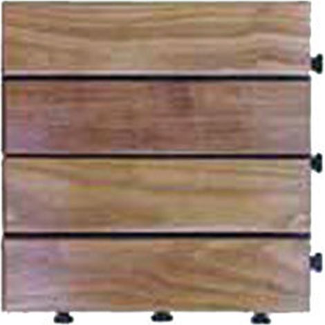 Carrelage en bois de bambou 30x30x2,7 cm boîte 20 unités