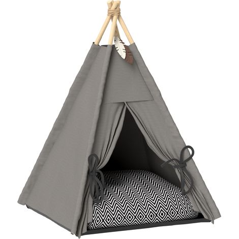 GagaTipi pour animaux lit pour chat et petit chien avec coussin (1/5)
