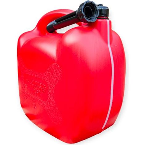 TANICA CARBURANTE PLASTICA ROSSA 5LT C/BECCUCCIO ERMETICO MAURER