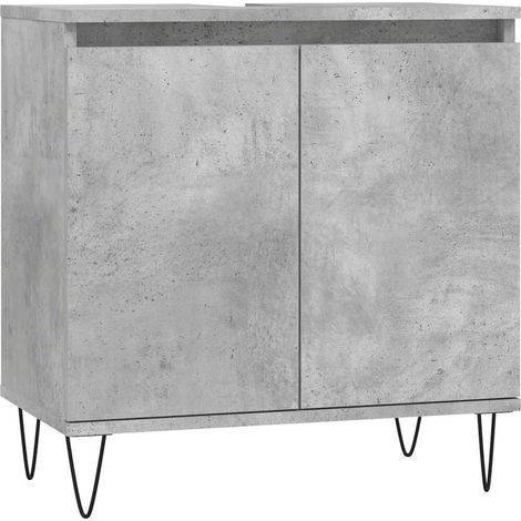 Maison Exclusive - Armadietto da Bagno Grigio Cemento 58x33x60cm Legno Multistrato