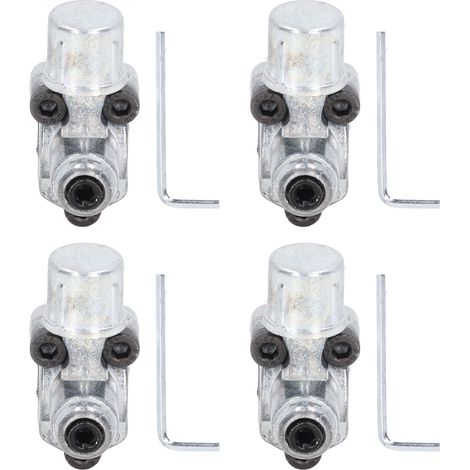 Lot de 4 vannes de perçage en alliage de zinc, robinets de canalisation 3 en 1 pour tuyaux de 1/4 po, 5/16 po et 3/8 po (1/5)