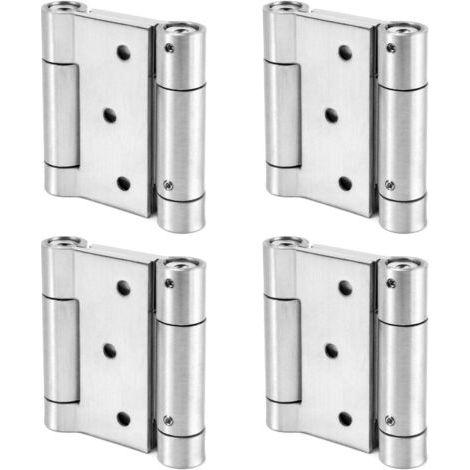 Charnière pivotante pour porte, en acier inoxydable 304, pour porte de grange ou porte de salon. Charnière à visser, capacité de charge jusqu'à 15 kg, 76 mm, lot de 4. (1/5)