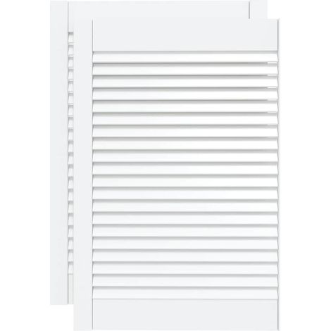 Maison Exclusive - Puerta de armario lamas 2 uds madera pino blan (1/5)