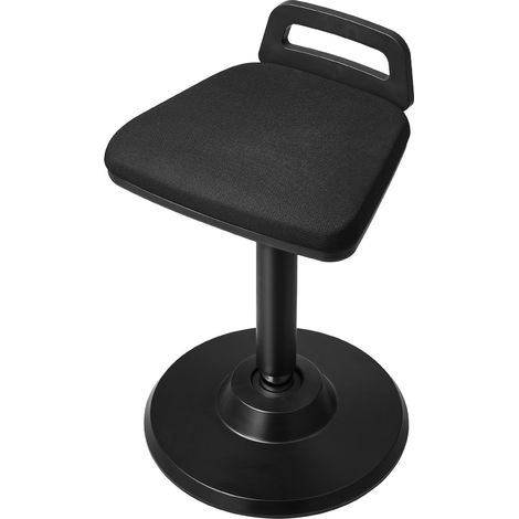 Mophorn Aktivstuhl mit Griff, höhenverstellbar (63-87 cm), Wackelstuhl mit elastischem Stoff und 45 mm Schaumstoff, ideal für Schulen, Büro, Zuhause, 8° Neigungswinkel, Alter 12-18, schwarz