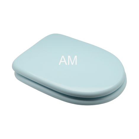 Abattant WC Maldives bleu clair pour WC RAK Compact 43,5 x 36 cm Abattant WC charnie're entraxe 16 cm avec sie'ge en fonte de bois Azzurro Maldive