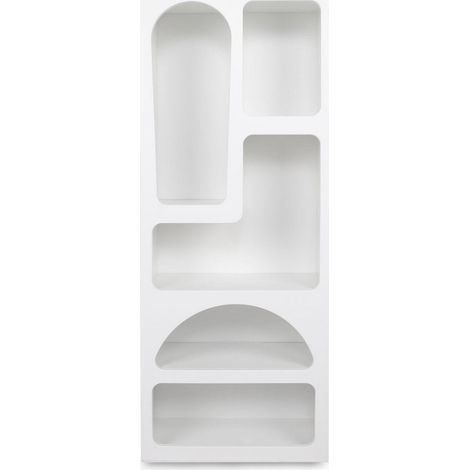 Bibliothèque organique 5 niches blanche 60 cm - Calvia