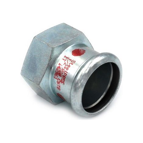 MANICOTTO MISTO FILETTO F A PRESSARE IN ACCIAIO CARBONIO STEEL PRES 1"1/2 x 42