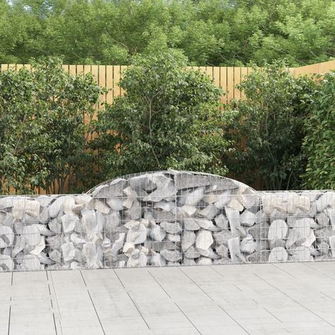 Paniers à gabions arqués 12 pcs 300x30x60/80 cm Fer galvanisé