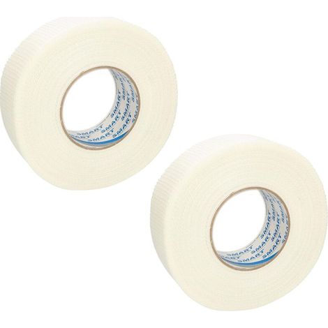 Lot de 2 bandes de recouvrement de joints SizeName en fibres de verre pour plaques de plâtre (50 mm à 90 m) (1/5)
