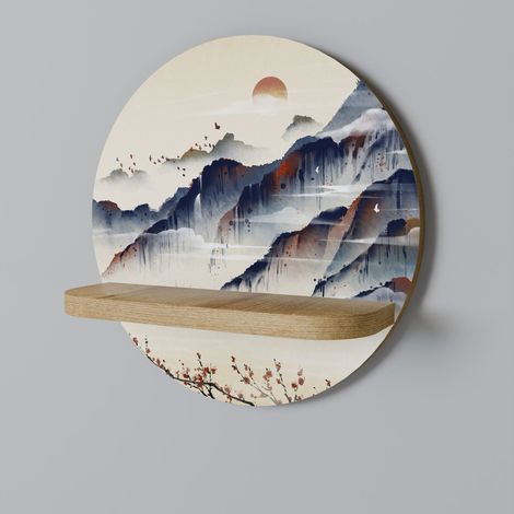 PAISAJE JAPONÉS Estante redondo (1/5)