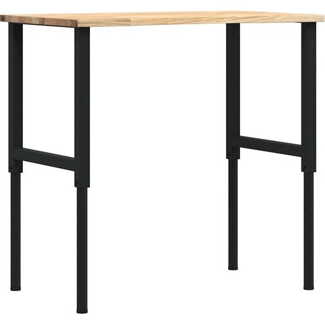 Établi 100x60x(71,5-98) cm bois de chêne massif (1/5)