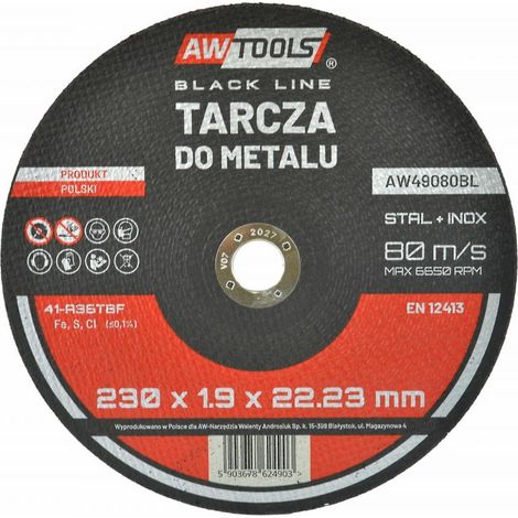 Disco abrasivo per metalli Awtools 2301,9 mm, linea nera