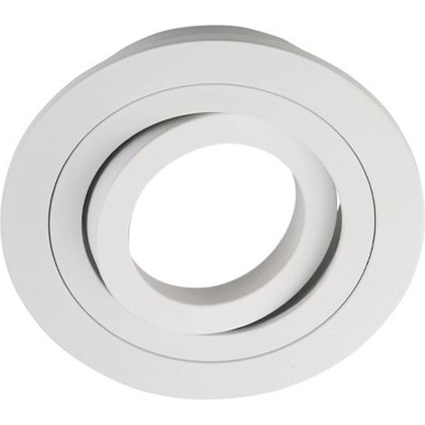 Spot encastrable rond, IP20, 230V, diamètre 9.3 x 2.5 cm, couleur blanc (1/4)