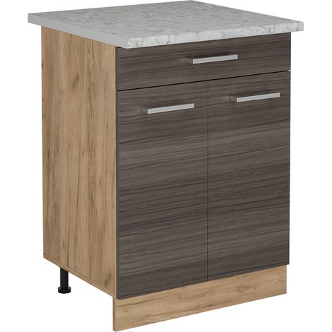 Meuble cuisine R-Line, Gris noble, 60cm PT Marbre, Vicco (1/5)