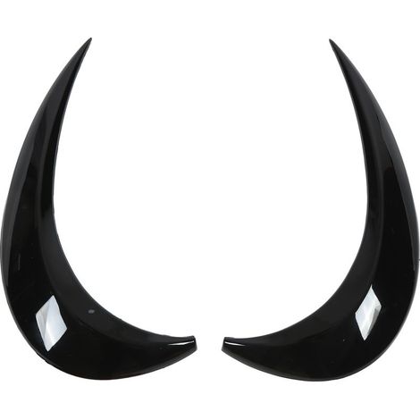paire de caches de phares avant gauche et droit, noir brillant, en ABS, autocollants pour la décoration extérieure des phares de voiture (1/5)