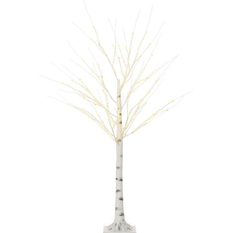 Sapin de Noël blanc avec lumières LED et 12 branches pour une utilisation intérieure et extérieure, en PP et métal, 22 x 22 x 150 cm (1/5)