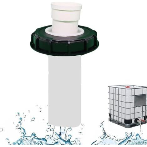 Couvercle de cuve IBC 180° avec filtre en nylon lavable pour cuves d'eau de pluie IBC 1 000 litres, couvercle de cuve IBC, filtre en nylon 165 mm, accessoires pour cuves IBC