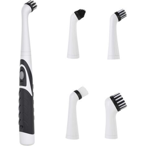 Electric Cleaning Brush, Oscillating Cleaning Tool, Cordless Super Sonic Power Scrubber with 4 Heads for Bathroom, Tub, Wall Tile and Kitchen (1/4)