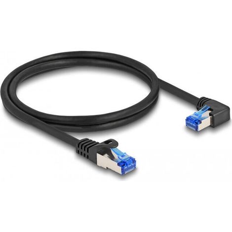 Delock 80222 cable de red rj45 cat.6a s/ftp recto / acodado a la derecha 1 m negro (1/2)