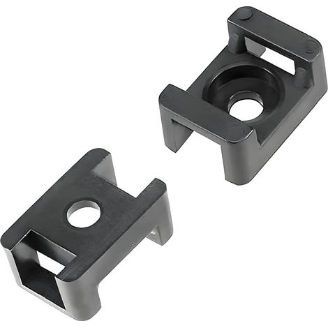 Lot de 150 clips de fixation pour serre-câbles jusqu'à 9 mm, conçus pour vis de 5 mm (M5) (noir) (1/3)
