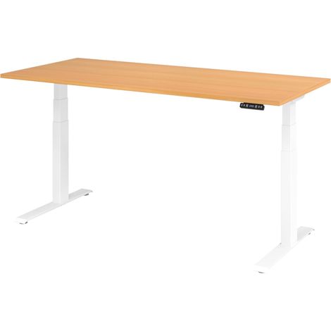 bümö Schreibtisch elektrisch XDKB Rechteck: 180 x 80 cm  Buche