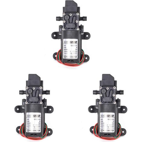 Interrupteur de débit automatique à 3 vitesses, pompe à eau à membrane automatique 6 L/min DC12V 70 W 130 PSI, auto-amorçante, type à passage direct. (1/5)