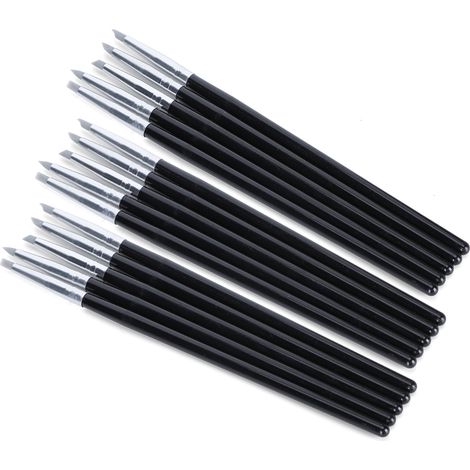 3 Pinceaux en Silicone Souple pour Céramique, Peinture sur Verre et Modelage - Multi Tailles (1/5)