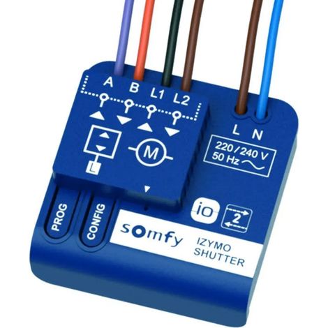 Somfy – Micro récepteur io-homecontrol pour motorisation de volets roulants – Installation rapide et discrète – Compatible avec TaHoma et Connexoon