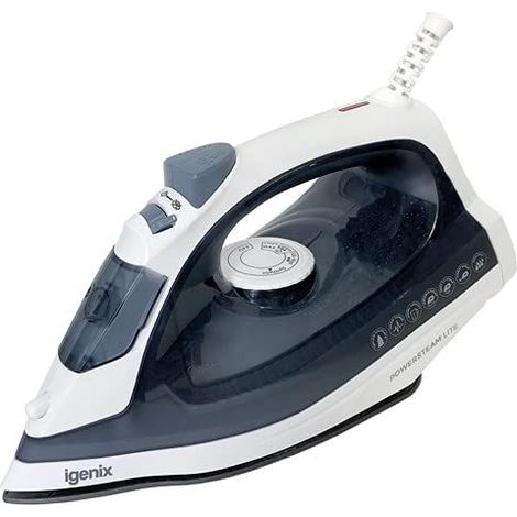 Igenix PowerSteam Lite Steam Iron, 1600W, Blue/White - IG3116 (1/5)