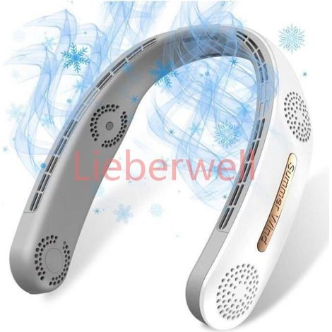 Ventilateur de Cou Turbo Portable , Batterie 4000mAh Haute Capacité, 3 Vitesses Silencieuses et Rotation 360° pour un Vent Frais en (1/5)