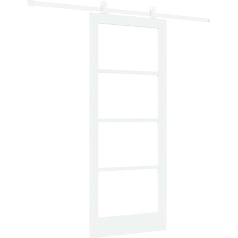 Maison Exclusive - Schiebetür ORKDAL Weiß 83 x 202 cm Massivholz