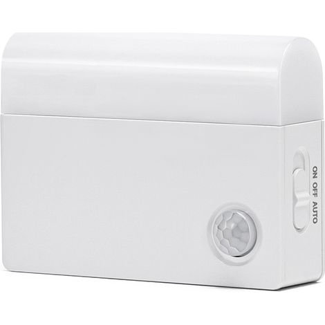 Lampada Led portatile Rettangolare Bianca 0,5W a batteria con sensore crepuscolare e di movimento Bianco caldo 3000K Aigostar (1/5)