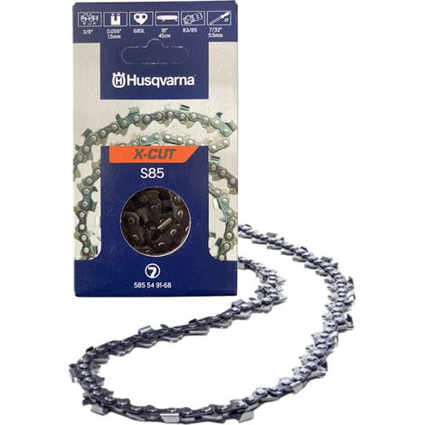 Catena motosega X-Cut Husqvarna S85 3/8" 1,5m varie lunghezze maglie - n° Maglie: 80