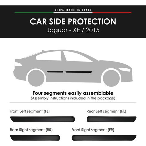 Modanature Laterali per Jaguar con Biadesivo 3M - Modello: XE