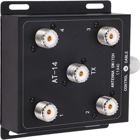 Commutateur d'antenne télécommande coaxiale 4 voies 1,8 MHz-60 MHz 50 ohm 500 W PEP avec connecteur SO-239