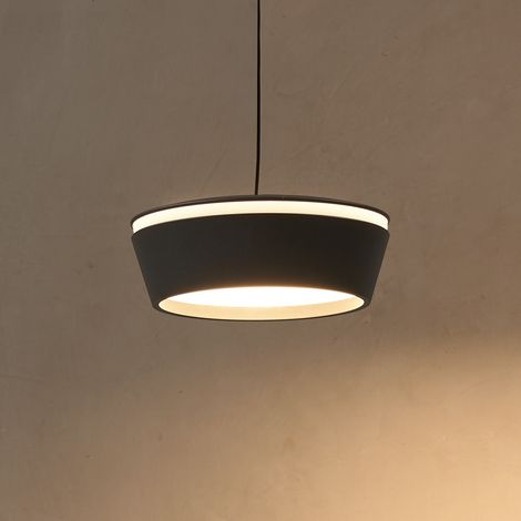 Kleine schwarze minimalistische Hängelampe mit dimmbarem LED - Mavel