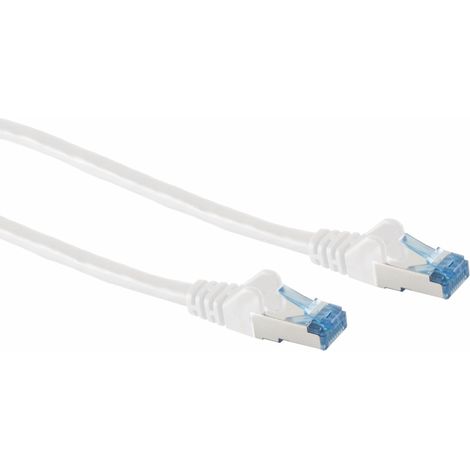 CAT.6A Patchkabel S-FTP, PIMF, weiß, 0,25 m