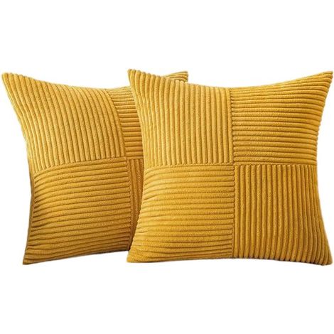 Set di 2 fodere per cuscini，40 x 40 cm，Cuscini per divano in velluto a coste，Fodere decorative per cuscini，Fodere quadrate decorative per cuscini (1/5)
