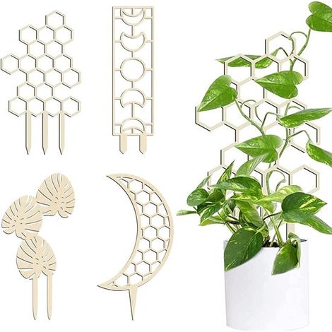 Tuteur pour plantes grimpantes - Support mural extérieur - Beige (1/5)